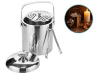 Hi IJsemmer met Deksel en Tang - RVS Dubbelwandig - 20 cm - thumbnail