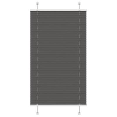 VidaXL Plissé rolgordijn 80x150 cm stofbreedte 79,4 cm polyester zwart
