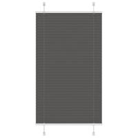 VidaXL Plissé rolgordijn 80x150 cm stofbreedte 79,4 cm polyester zwart - thumbnail