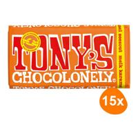 Tony's Chocolonely - Melk karamel zeezout - 15x 180g - thumbnail