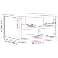 VidaXL Printerstand met opslag oudhout 40 x 32 x 22,5 cm bewerkt hout - thumbnail