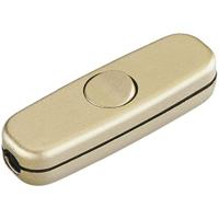 interBär 5055-010.01 Snoerschakelaar Goud 1x uit/aan 3 A 1 stuk(s) - thumbnail