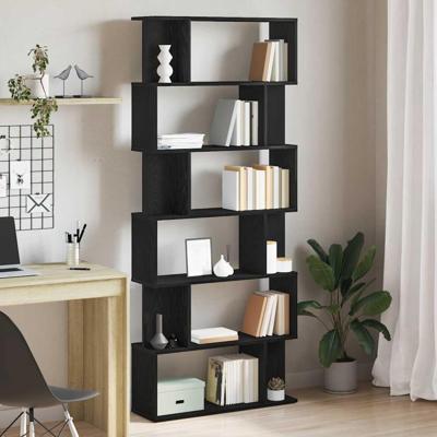Boekenkast Zwart Eiken 80x24x190,5 cm Engineered Wood