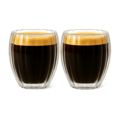 Cookinglife Dubbelwandige Koffie- / theeglazen Pumpkin 260 ml - 2 stuks