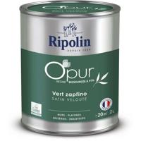 O'PUR verf voor muren, houtwerk & radiatoren - RIPOLIN - 472187 - Zapfino groen - Fluweel satijn - 2 L - thumbnail