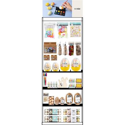 Creativ Company Vloerdisplay, gemonteerd, category, extraatjes voor pasen, kinderen, h: 1580 mm, l: 600 mm, b: 400 mm, 237 eenh./ 1 stuk
