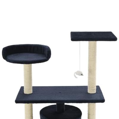 VidaXL Kattenkrabpaal met sisal krabpalen 95 cm donkerblauw