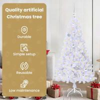 Kunstkerstboom met 150 LED Wit 150 cm PVC en staal - thumbnail