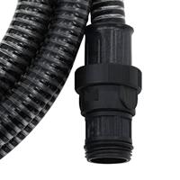 VidaXL Zuigslang met pvc koppelingen 1,1&apos;&apos; 4 m pvc zwart - thumbnail