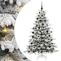 VidaXL Kunstmatige inklapbare kerstboom wit 180 cm pe en pvc - thumbnail