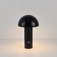 LED Tafellamp Noryn nero - 2W - Wit - Mushroomlamp - Paddenstoel - IP20 voor binnen - Oplaadbaar - Met 1m USB-C - Met geïntegreerde dimmer - thumbnail