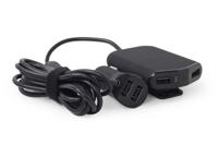 4-poorts USB lader voor in de auto (voor + achter), 9.6 A, black - thumbnail