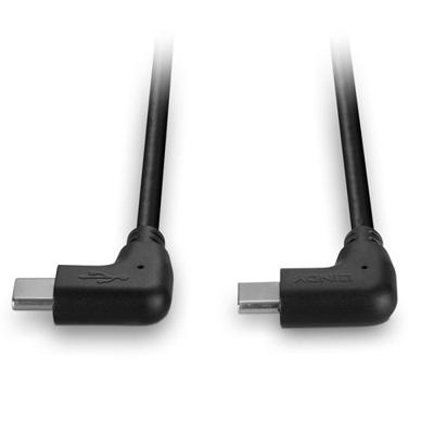 Lindy USB 2.0 kabel type C naar C, gebogen, 0,5 m