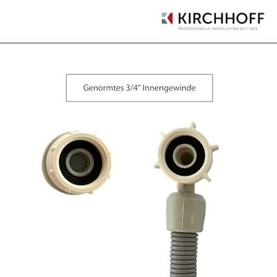 Kirchhoff Wasmachine veiligheidstaps toelopende toevoerslang, 3/4" IT x 1,5m x 3/4" IT, 10bar/90°C - 98657210