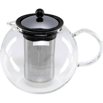 bodum ASSAM F/INOX 1.5 Liter Theekoker Transparant, Zwart