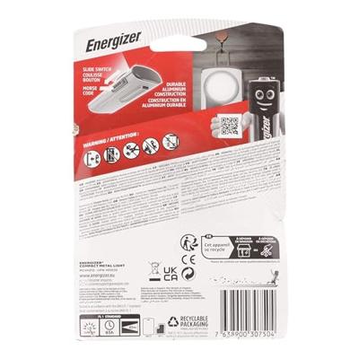 Energizer LED Zaklamp | 28 lm | Zilver | 1 stuks - 632265 632265 Energizer LED Zaklamp | 28 lm | Zilver | 1 stuks - 632265 632265