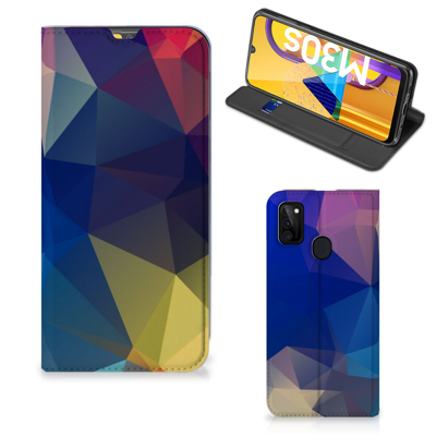 Samsung Galaxy M30s | M21 Stand Case Polygon Dark