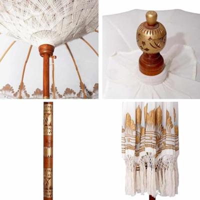 VidaXL Balinese parasol crème 215 x 215 x 260 cm VidaXL Balinese parasol crème 215 x 215 x 260 cm