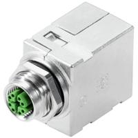Weidmüller IE-AD-M12XRJ45-180 1400620000 Adapter, recht Aantal polen (sensoren) 8 1 stuk(s) - thumbnail