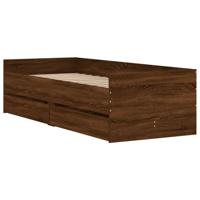 Bedframe met lades bruin eikenkleur 90x190 cm - thumbnail