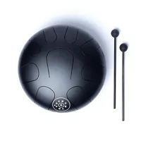 Metalen Tongue Drum 9 Bladen Zwart - Lydische toonladder - thumbnail