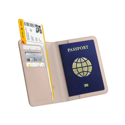 Satechi FindAll vegan-lederen paspoort hoesje met FindMy - Black