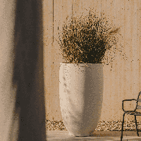 Kave Home Plantenpot 'Aiguablava' 120cm hoog, kleur Wit - thumbnail