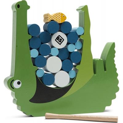 BS Toys krokodil hout balans en stapelspel