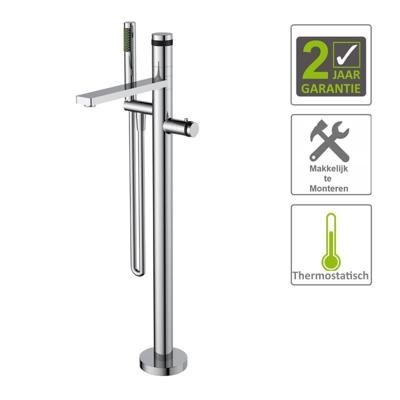 Bad Thermostaatkraan Aqua Splash Exclusive Vrijstaand Compleet Chroom Aqua Splash Bad Thermostaatkraan Aqua Splash Exclusive Vrijstaand Compleet Chroom Aqua Splash