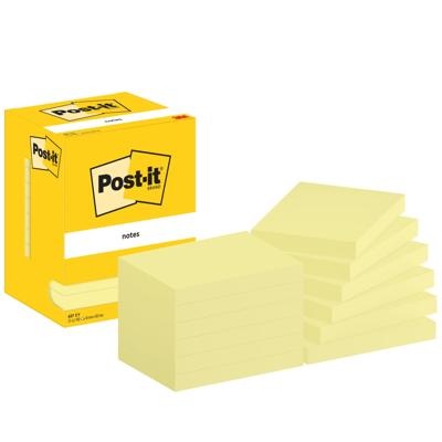 Memoblok post-it 657 76x102mm geel | 8 stuks