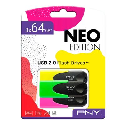 USB stick PNY Zwart Multicolour 64 GB USB stick PNY Zwart Multicolour 64 GB