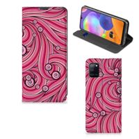 Samsung Galaxy A31 Bookcase Swirl Pink - thumbnail