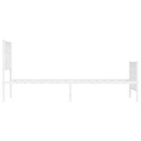 Bedframe met hoofd- en voeteneinde metaal wit 100x190 cm - thumbnail