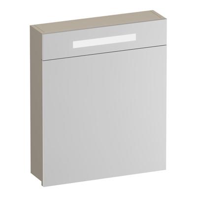 Brauer Promise Spiegelkast - 60 cm - met Verlichting - 1 Linksdraaiende Spiegeldeur - Mat Beige