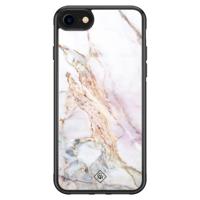 iPhone SE 2020 glazen hardcase - Parelmoer marmer - thumbnail