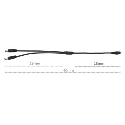 DC voeding splitter 1 naar 2 voor CCTV camera DC voeding splitter 1 naar 2 voor CCTV camera