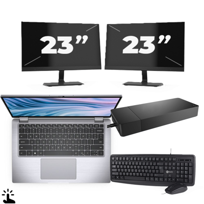 Dell Latitude 7410 - Intel Core i7-10e Generatie - 14 inch - Touch - 16GB RAM - 256GB SSD - Windows 11 Home + 2x 23 inch Monitor Dell Latitude 7410 - Intel Core i7-10e Generatie - 14 inch - Touch - 16GB RAM - 256GB SSD - Windows 11 Home + 2x 23 inch Monitor