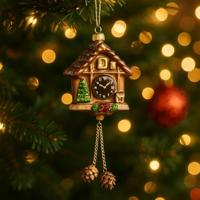 Klok glas L7,1b5,4h24,6 cm goud Decoris - Decoris - thumbnail