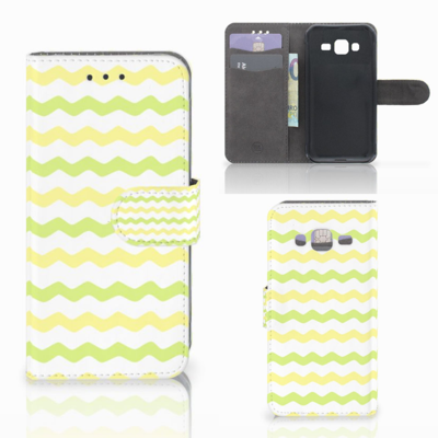 Samsung Galaxy J3 2016 Telefoon Hoesje Waves Yellow