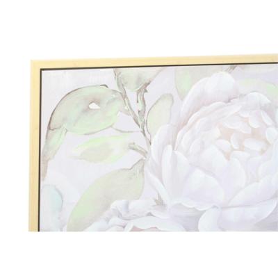 Schilderij DKD Home Decor 80 x 4 x 80 cm Blommor Shabby Chic (2 Stuks)