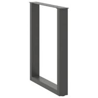 Eettafelpoten 2 st U-vormig 70x(72-73) cm staal antraciet - thumbnail