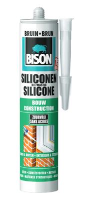 Siliconenkit Bouw Bruin Koker 300 ml Bison - Bison