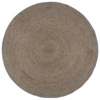 VidaXL Vloerkleed handgemaakt rond 210 cm jute grijs - thumbnail