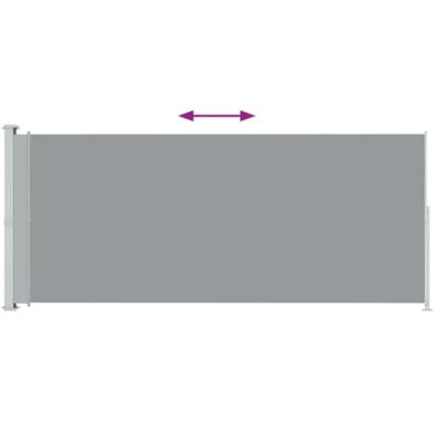 Tuinscherm uittrekbaar 200x500 cm grijs