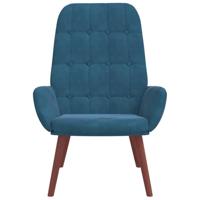 Relaxstoel fluweel blauw - thumbnail