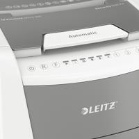 Leitz IQ Autofeed Office 300 P4 Papierversnipperaar 300 vellen Cross cut 4 x 30 mm P-4 60 l Ook geschikt voor Paperclips, Nietjes, Creditcards - thumbnail
