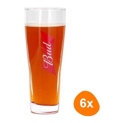 Bud - Bierglas "iconic" 500ml - 6 stuks