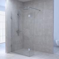 BRAUER Create Inloopdouche - 90x200cm - profielloos - 30cm - draaibare zijwand - antikalk - 8mm veiligheidsglas - chroom 4JC3-90/30CH - thumbnail