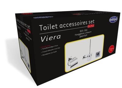 Complete toiletset Best Design Viera Metaal/Glas Complete toiletset Best Design Viera Metaal/Glas