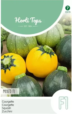 Zaden Courgette Ronde F1 soorten gemengde kleuren Hortitops - Hortitops
